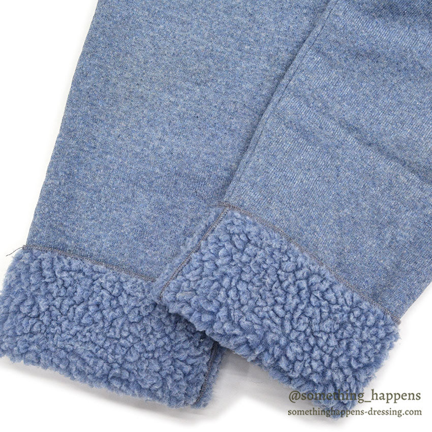 1970's chuck roast LIGHT BLUE PILE PANTS...L