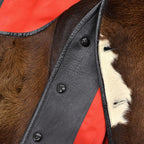 1960's HAIR ON COWHIDE LEATHER FUR VEST...