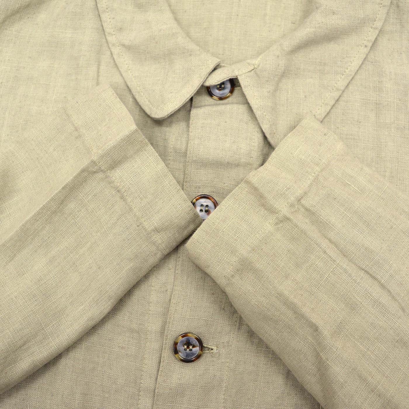 1990's CP SHADES LINEN WORK JACKET / TAN ... L