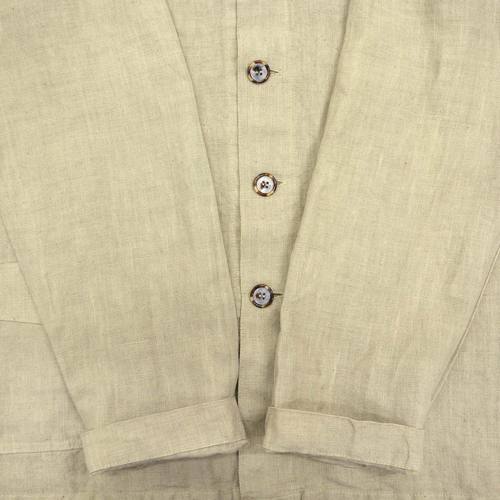 1990's CP SHADES LINEN WORK JACKET / TAN ... L