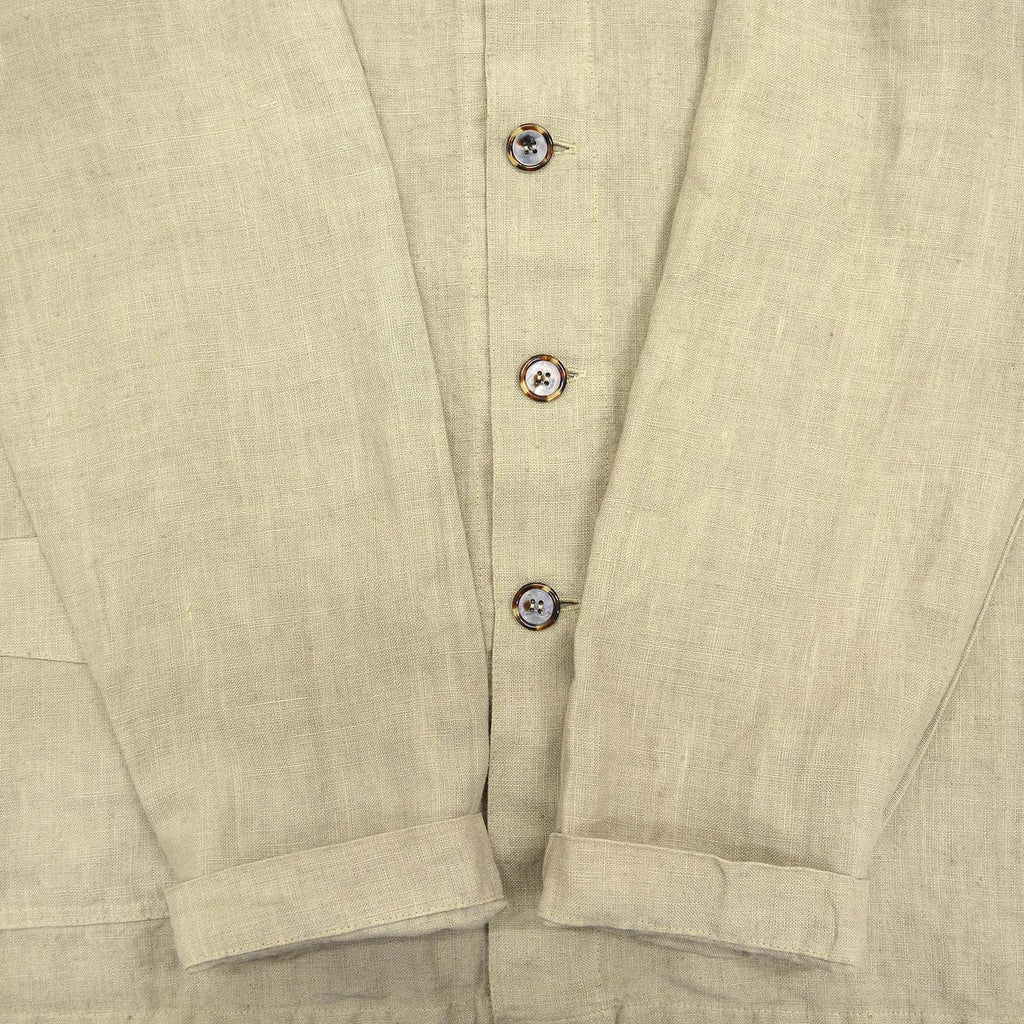 1990's CP SHADES LINEN WORK JACKET / TAN ... L