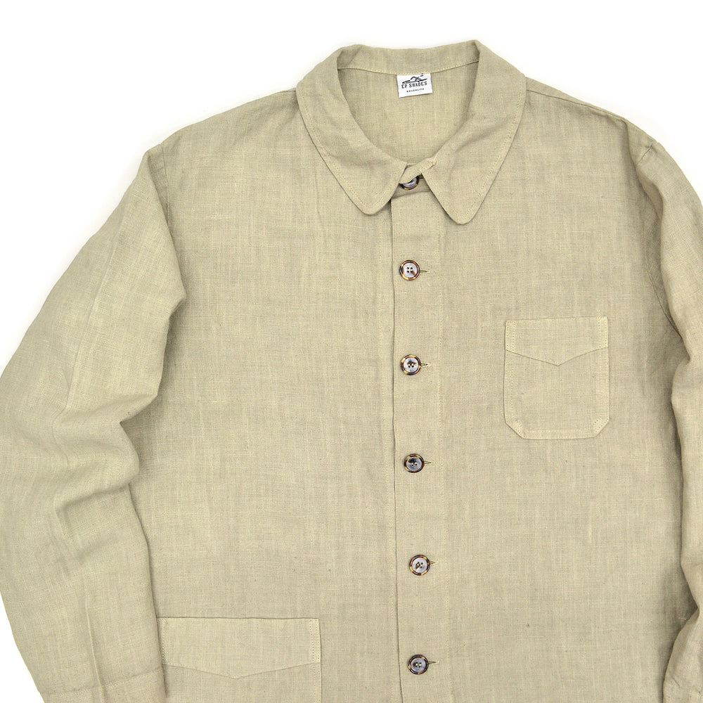 1990's CP SHADES LINEN WORK JACKET / TAN ... L