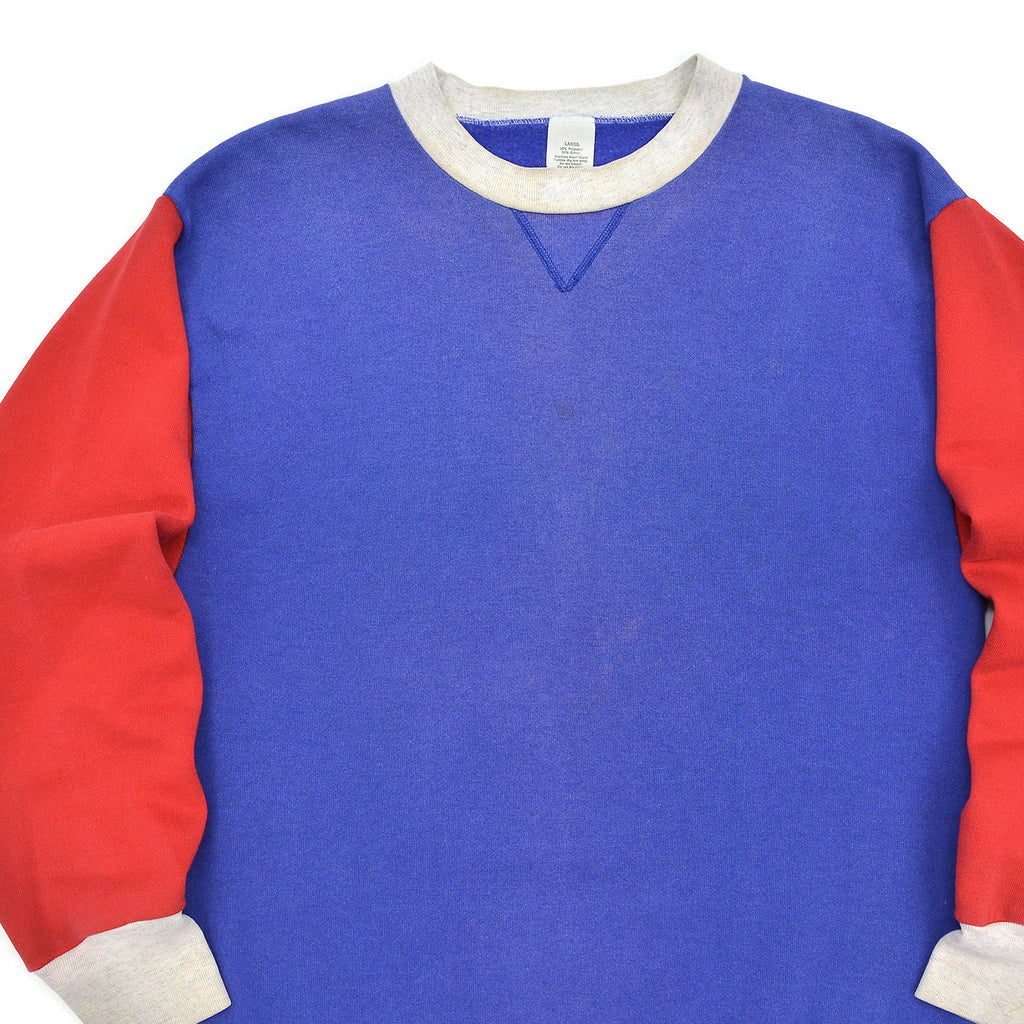 ~1980's OLD MULTI COLOR SINGLE-V SWEAT SHIRT ... L