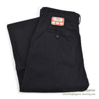 1950's OLD BLACK ALL COTTON WORK PANTS ... W33/L30