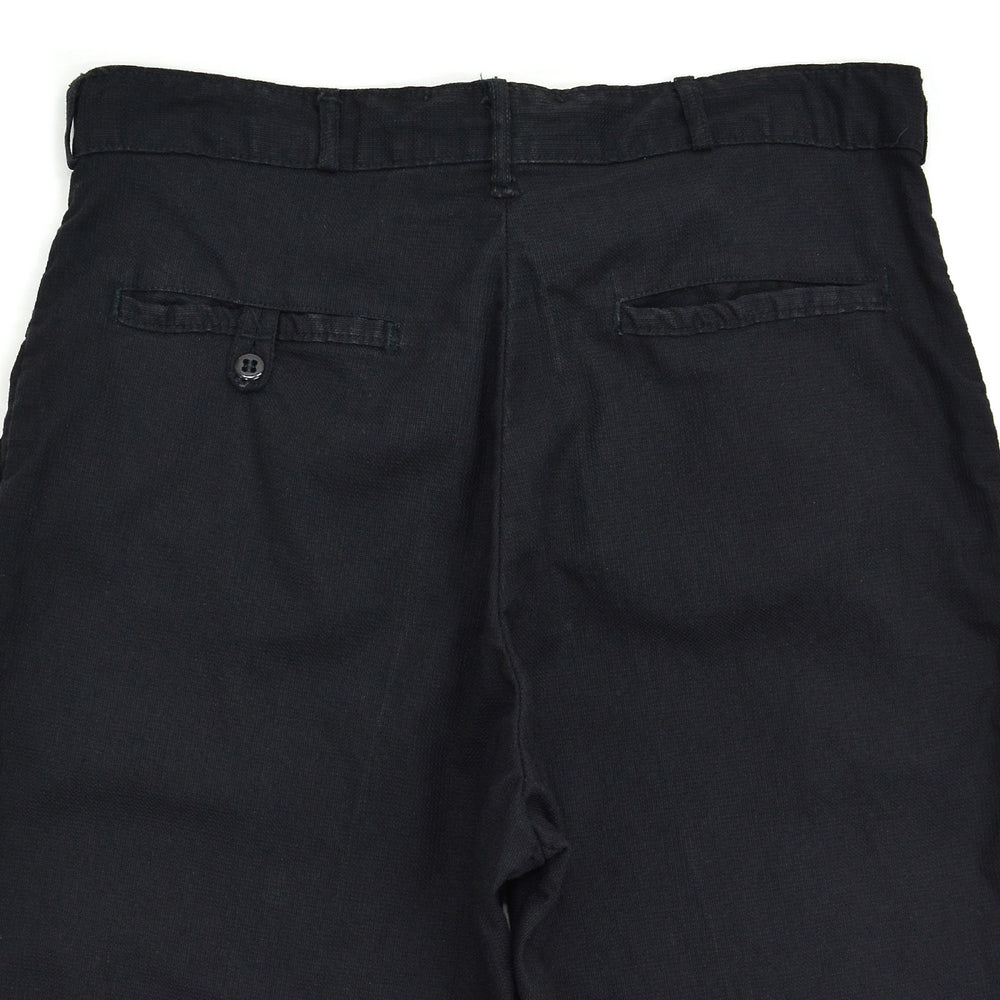 1950s OLD BLACK ALL COTTON WORK PANTS ... W33/L30