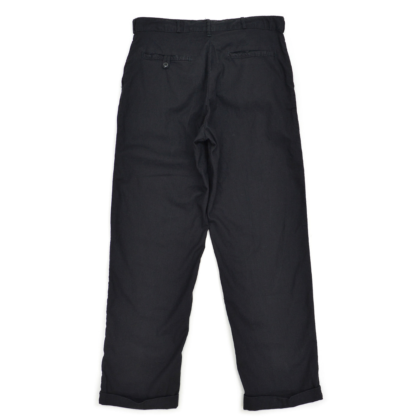 1950's OLD BLACK ALL COTTON WORK PANTS ... W33/L30