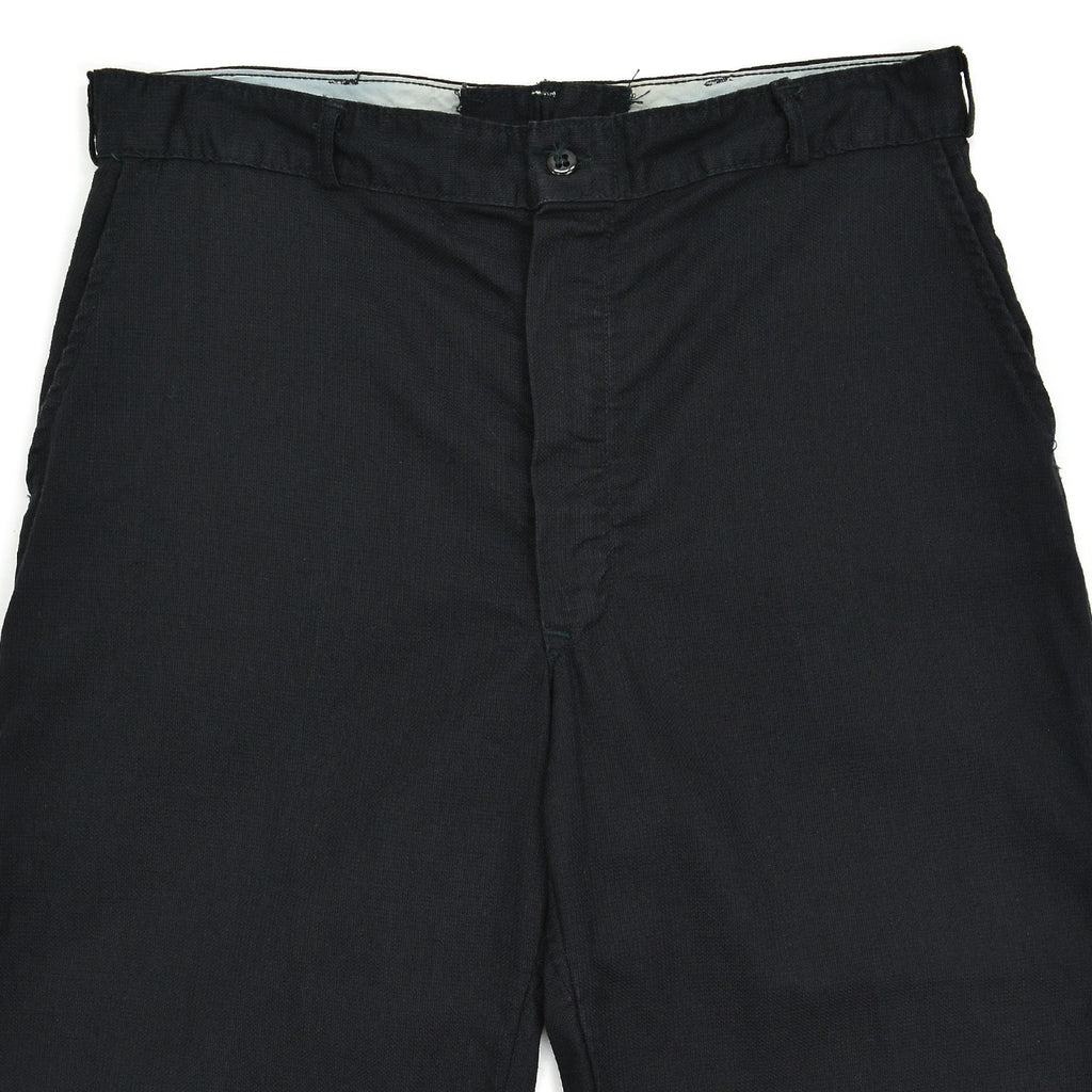 1950's OLD BLACK ALL COTTON WORK PANTS ... W33/L30
