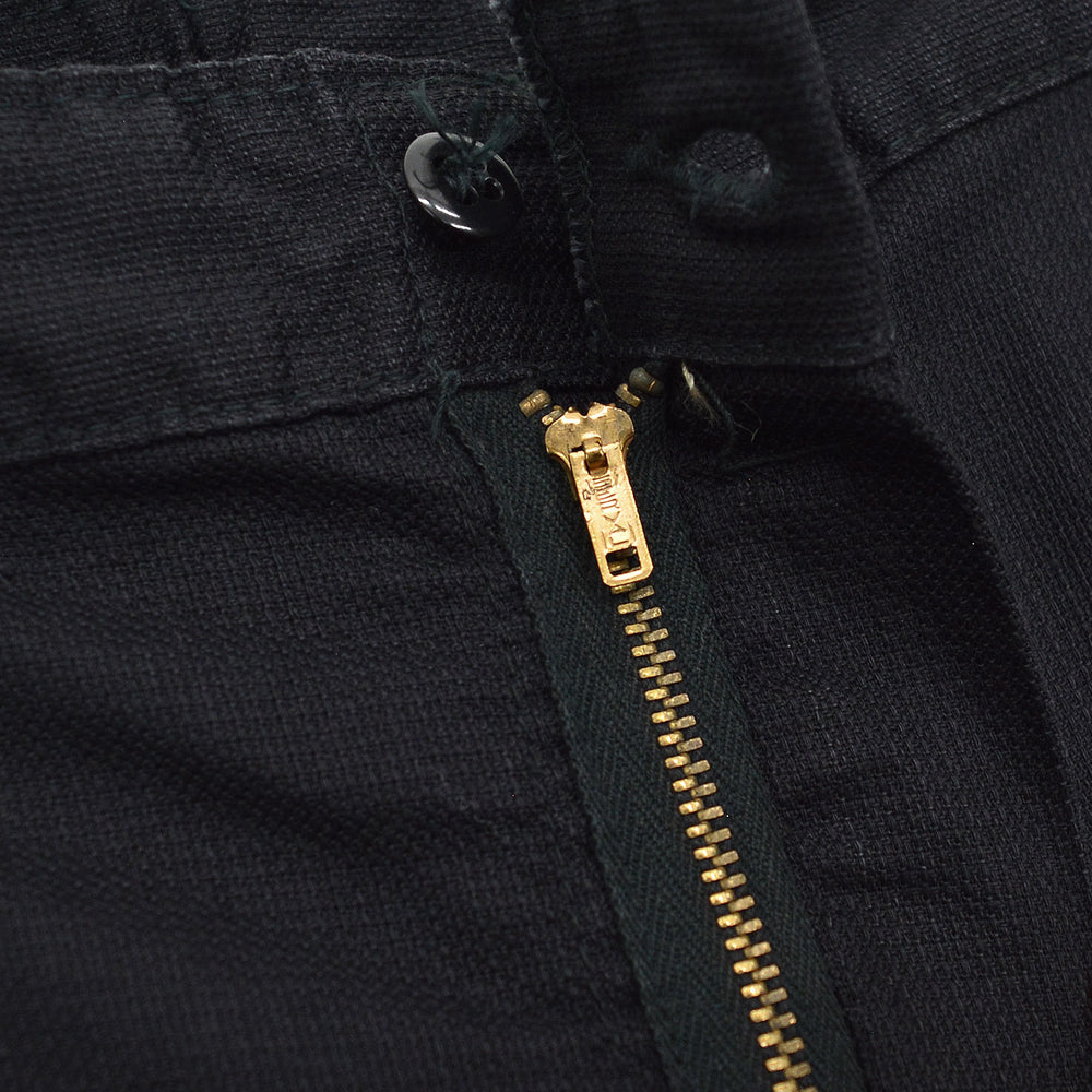 1950s OLD BLACK ALL COTTON WORK PANTS ... W33/L30