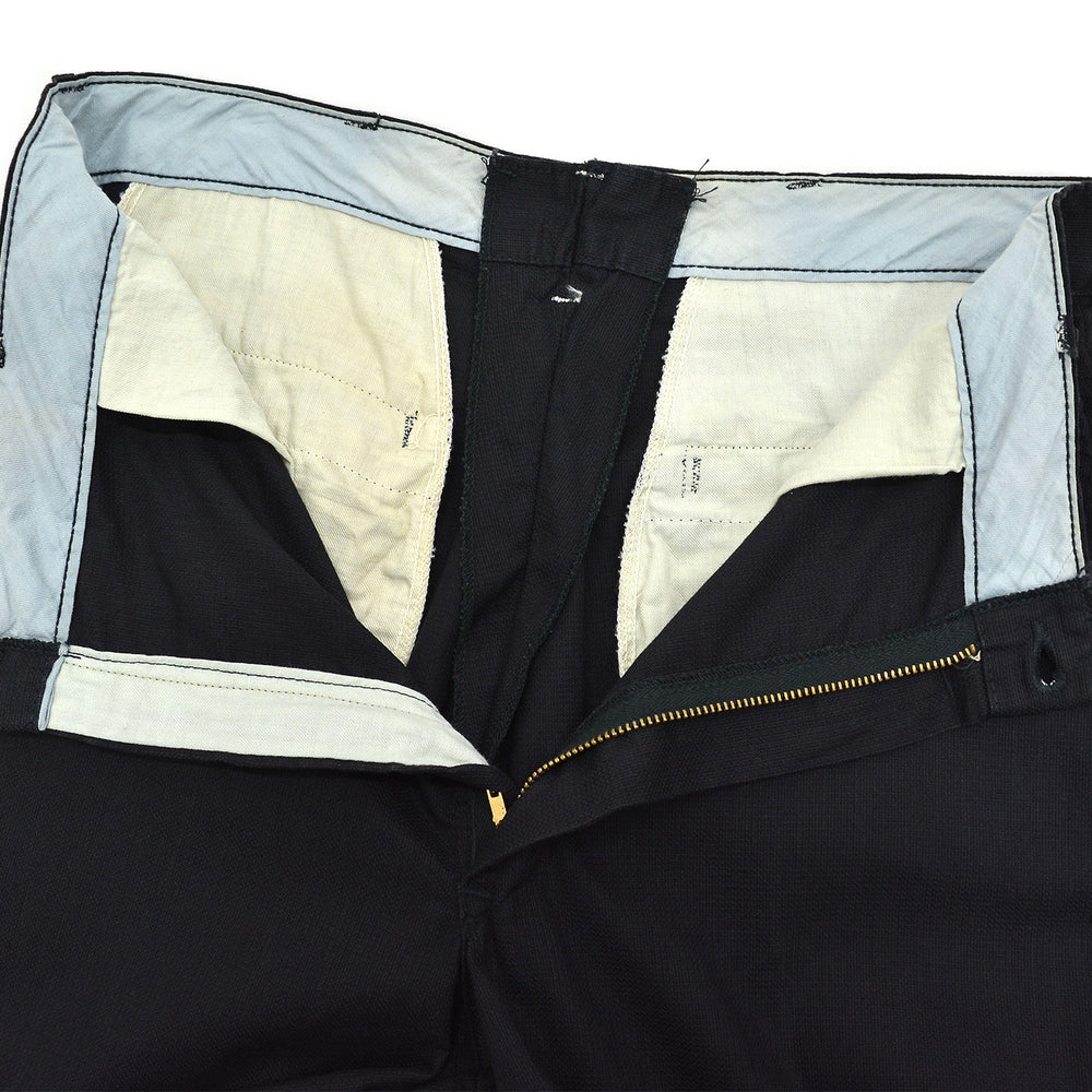 1950s OLD BLACK ALL COTTON WORK PANTS ... W33/L30
