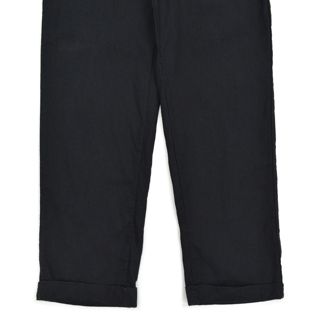 1950s OLD BLACK ALL COTTON WORK PANTS ... W33/L30