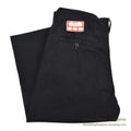 1950s OLD BLACK ALL COTTON WORK PANTS / CHINO ... W33/L30
