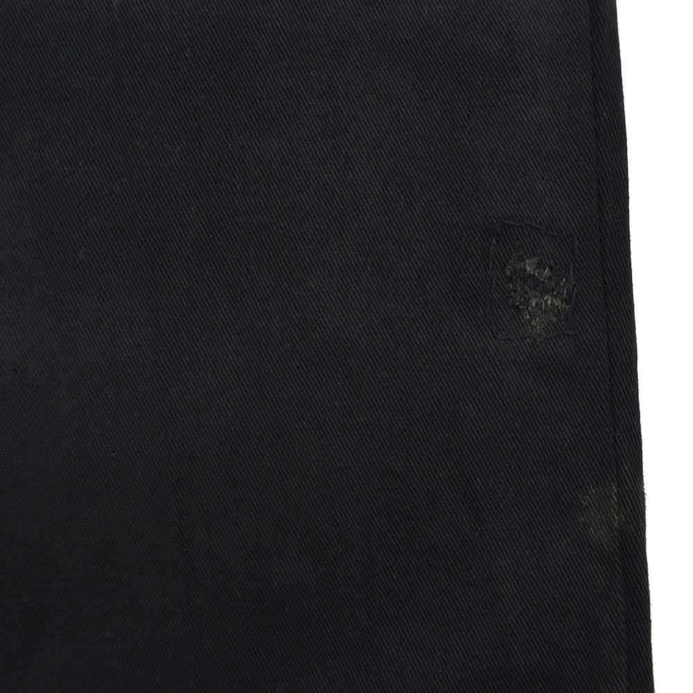 1950s OLD BLACK ALL COTTON WORK PANTS / CHINO ... W33/L30