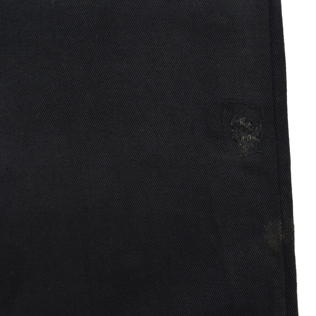 1950s OLD BLACK ALL COTTON WORK PANTS / CHINO ... W33/L30