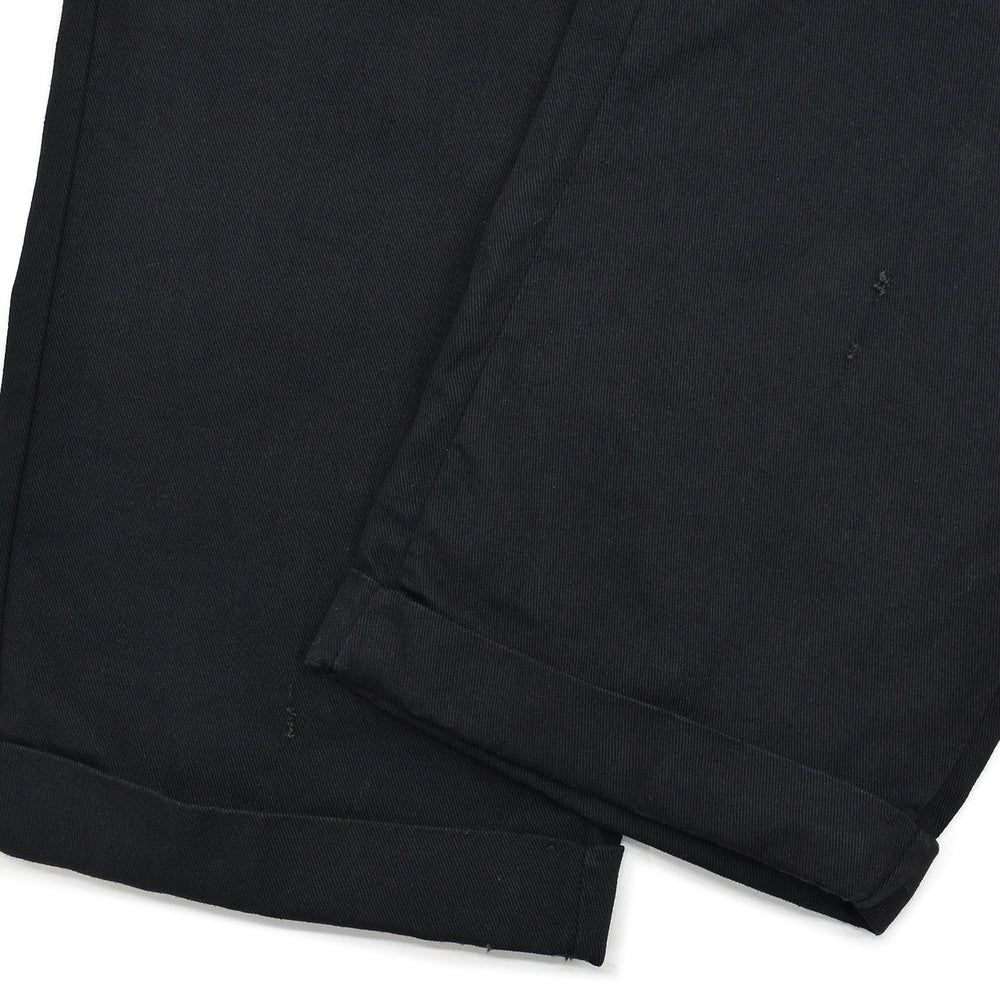 1950s OLD BLACK ALL COTTON WORK PANTS / CHINO ... W33/L30