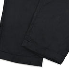 1950s OLD BLACK ALL COTTON WORK PANTS / CHINO ... W33/L30
