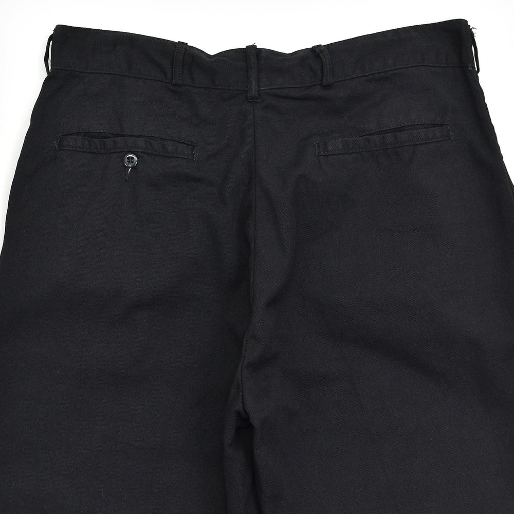 1950s OLD BLACK ALL COTTON WORK PANTS / CHINO ... W33/L30