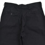 1950s OLD BLACK ALL COTTON WORK PANTS / CHINO ... W33/L30
