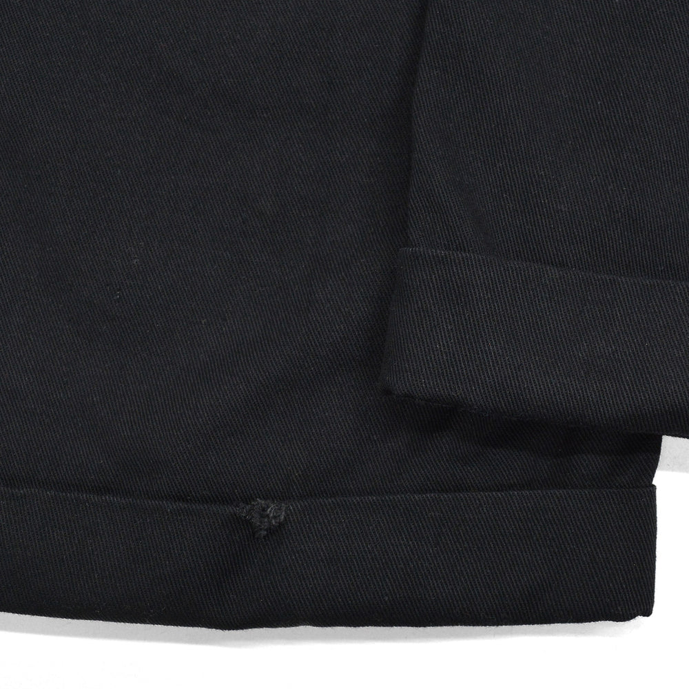 1950s OLD BLACK ALL COTTON WORK PANTS / CHINO ... W33/L30