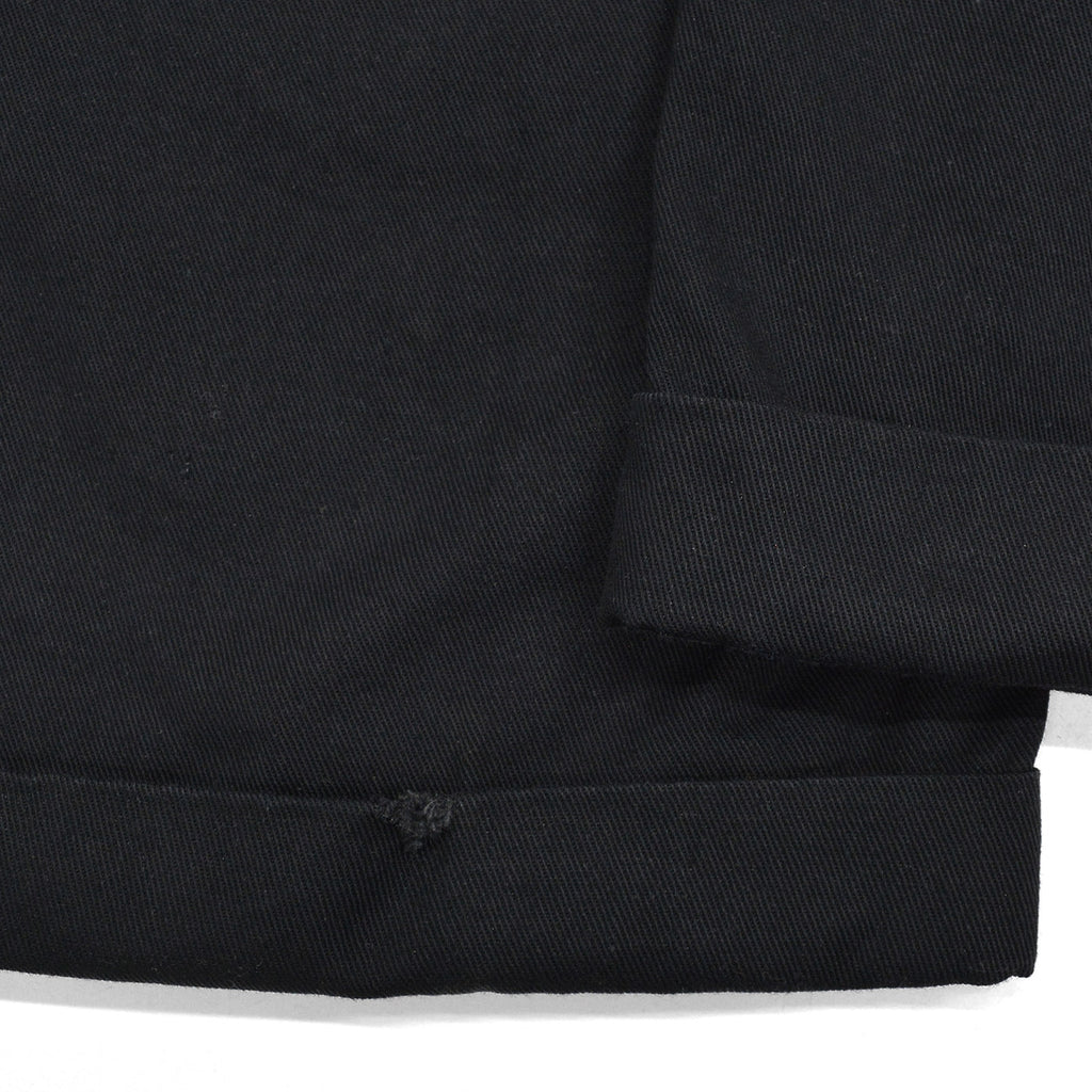 1950s OLD BLACK ALL COTTON WORK PANTS / CHINO ... W33/L30