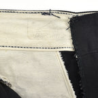 1950s OLD BLACK ALL COTTON WORK PANTS / CHINO ... W33/L30