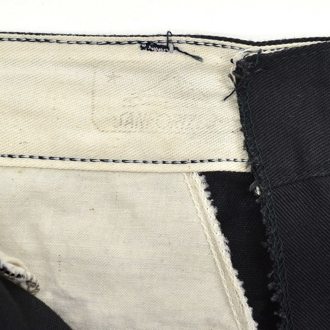 1950s OLD BLACK ALL COTTON WORK PANTS / CHINO ... W33/L30