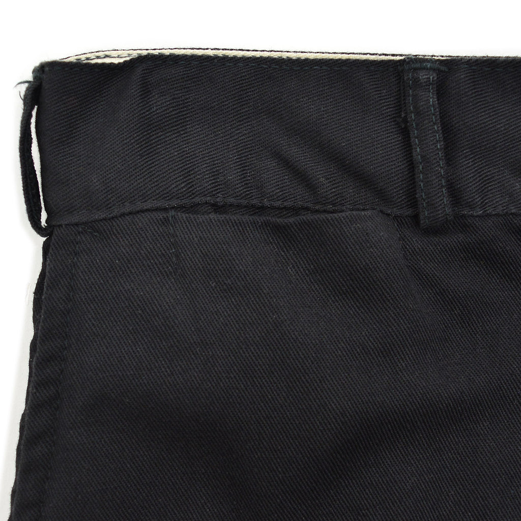 1950s OLD BLACK ALL COTTON WORK PANTS / CHINO ... W33/L30