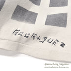 1980's U.S.NAVY JERSEY, FLIGHT DECK CREWMAN'S WHITE / CHECKERED FLAG STENCIL ... XL