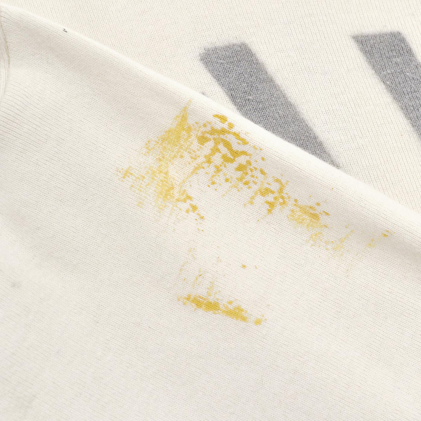 1980's U.S.NAVY JERSEY, FLIGHT DECK CREWMAN'S WHITE / CHECKERED FLAG STENCIL ... XL