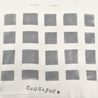 1980's U.S.NAVY JERSEY, FLIGHT DECK CREWMAN'S WHITE / CHECKERED FLAG STENCIL ... XL