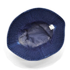 1990's~ OLD LACE-UP DENIM BUCKET HAT / BLEACHED...