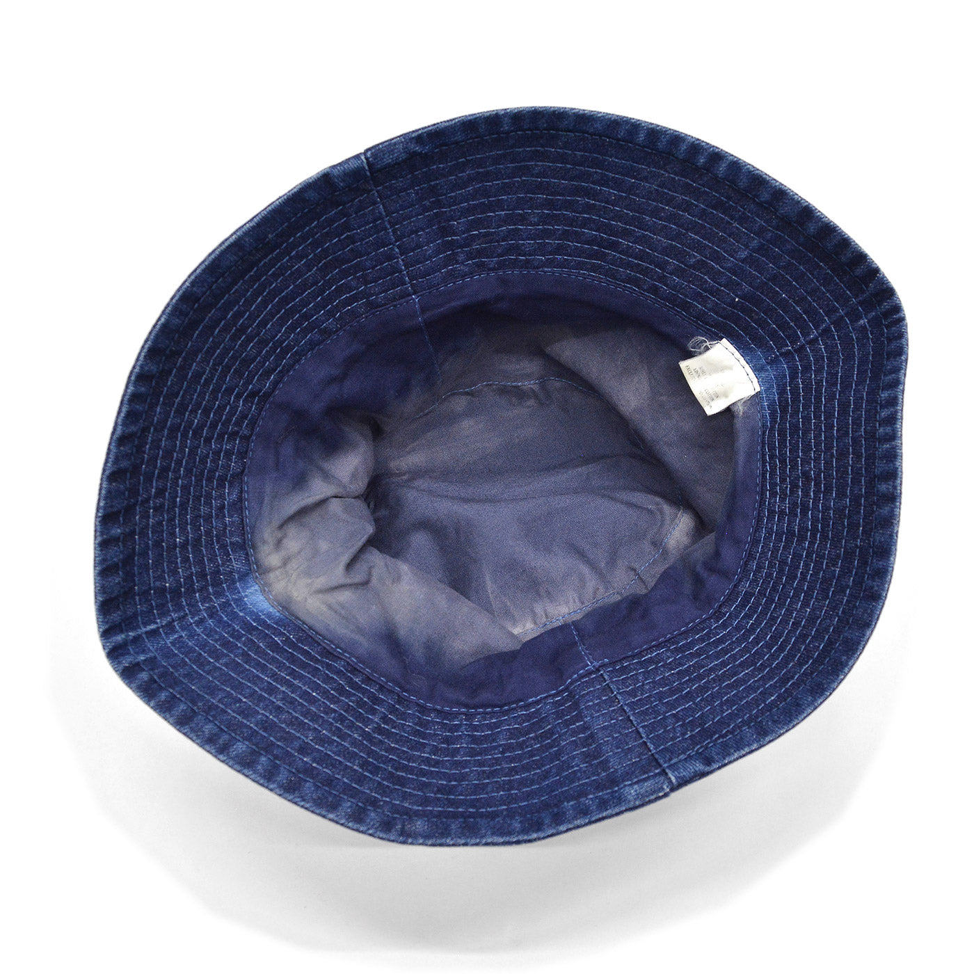 1990's~ OLD LACE-UP DENIM BUCKET HAT / BLEACHED...