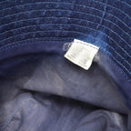1990's~ OLD LACE-UP DENIM BUCKET HAT / BLEACHED...