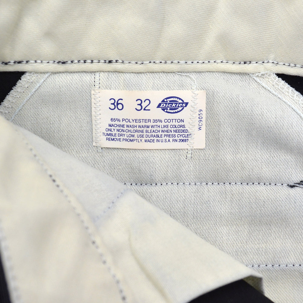 1980s DEADSTOCK DICKIES WORK PANTS / BLACK ... W36/L32