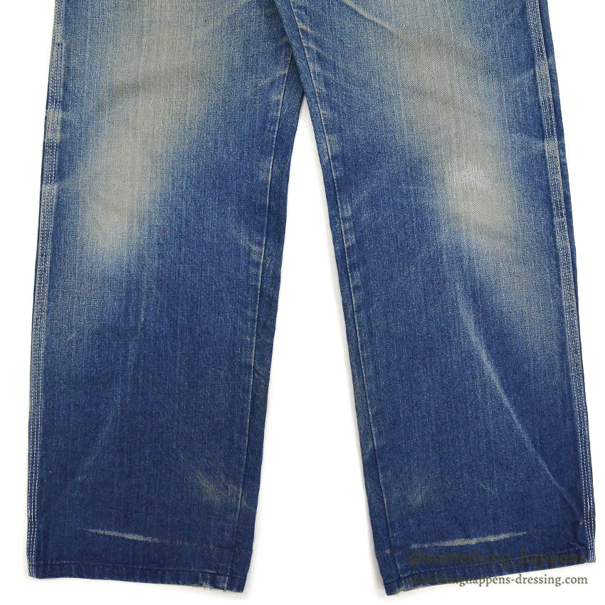 1980's DICKIES DENIM PAINTER PANTS / GORGEOUS FADE... W31/L29