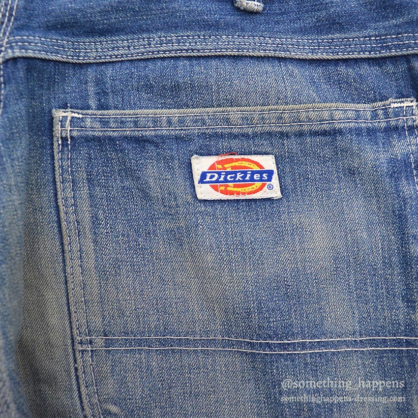 1980's DICKIES DENIM PAINTER PANTS / GORGEOUS FADE... W31/L29