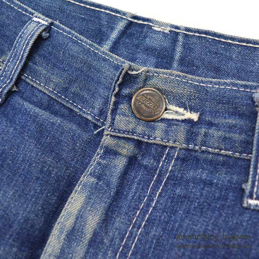 1980's DICKIES DENIM PAINTER PANTS / GORGEOUS FADE... W31/L29