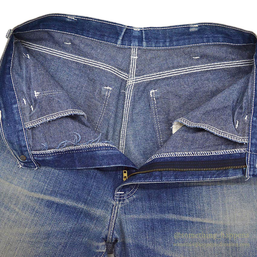 1980's DICKIES DENIM PAINTER PANTS / GORGEOUS FADE... W31/L29