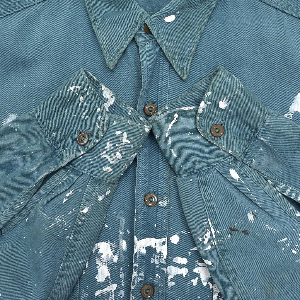 1960's DICKIES PAINT SPLATTER CHAIN STITCH WORK SHIRT ...