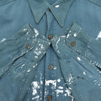 1960's DICKIES PAINT SPLATTER CHAIN STITCH WORK SHIRT ...