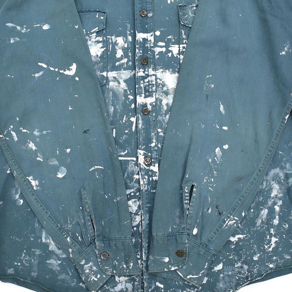 1960's DICKIES PAINT SPLATTER CHAIN STITCH WORK SHIRT ...