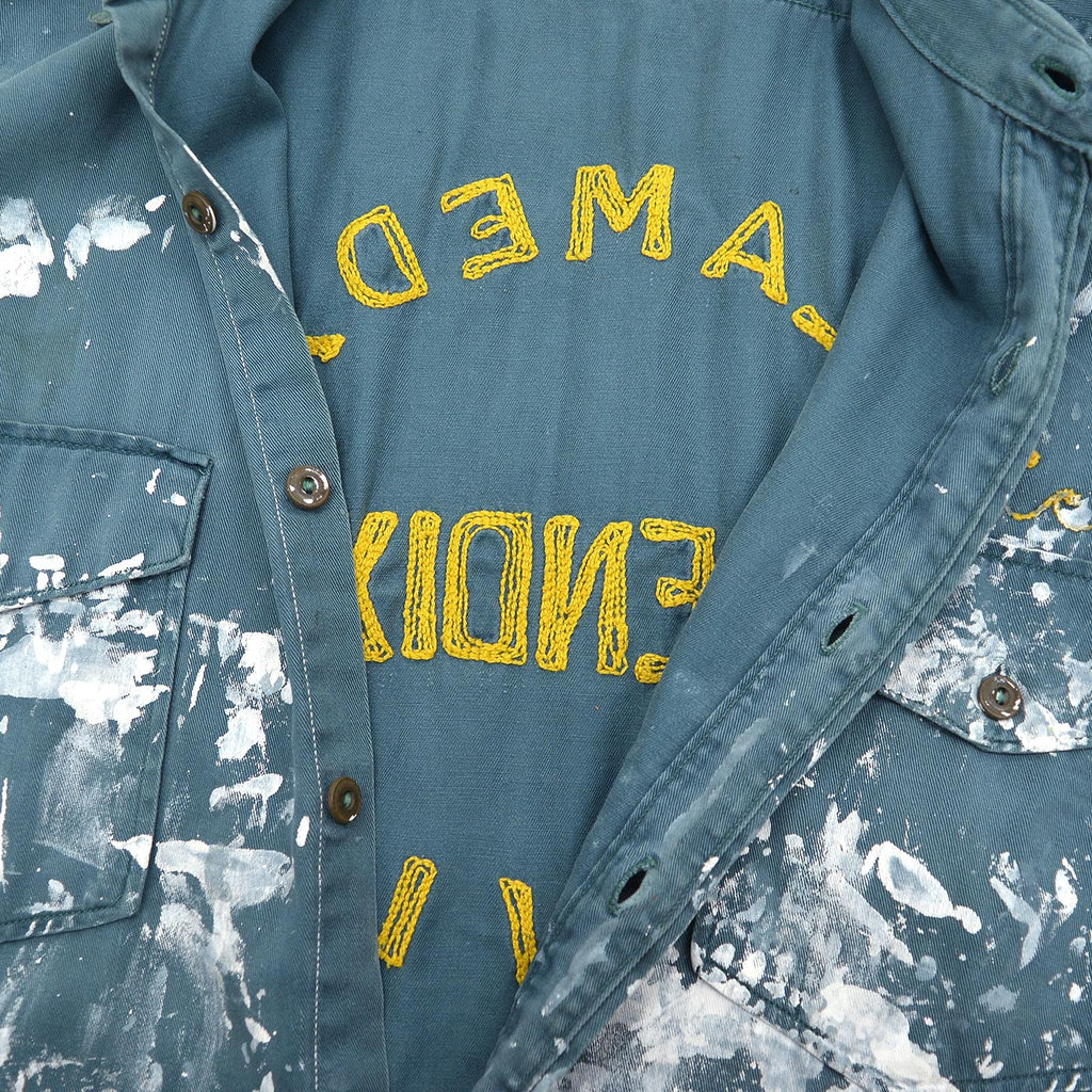 1960's DICKIES PAINT SPLATTER CHAIN STITCH WORK SHIRT ...