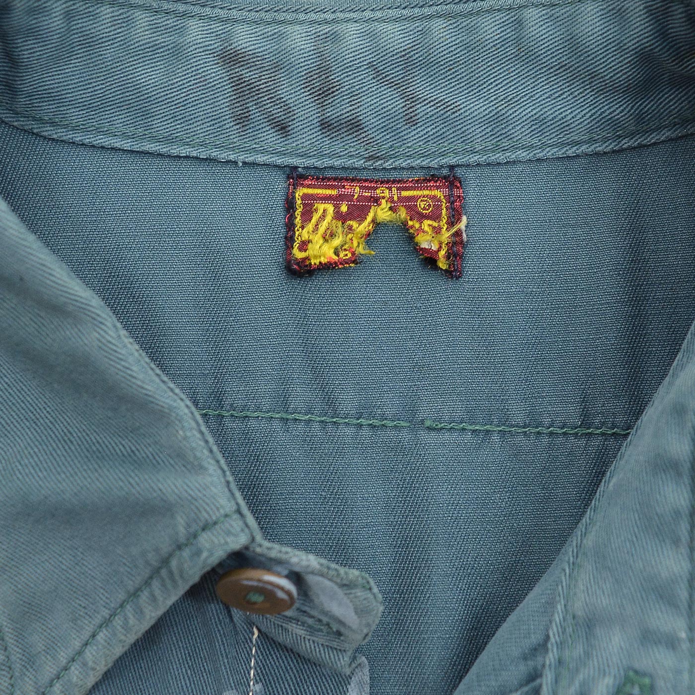 1960's DICKIES PAINT SPLATTER CHAIN STITCH WORK SHIRT ...