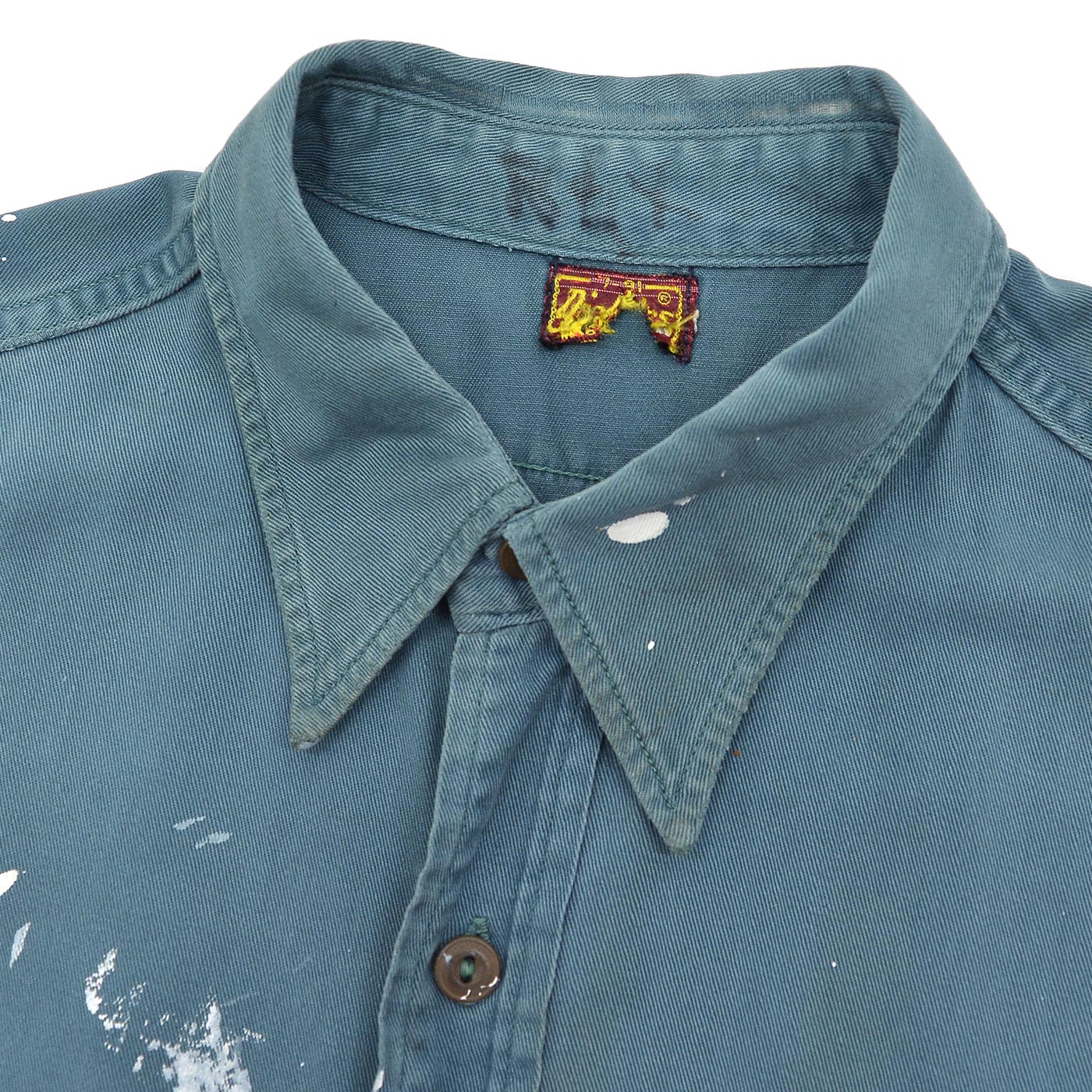 1960's DICKIES PAINT SPLATTER CHAIN STITCH WORK SHIRT ...
