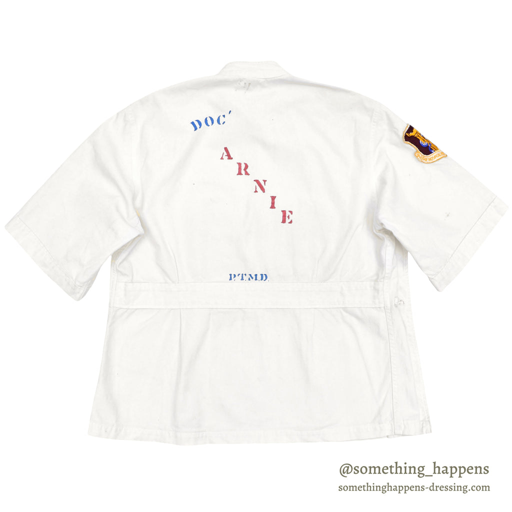 1950s U.S.A.F. MEDICAL DOCTOR SHIRT / STENCIL ... L-S