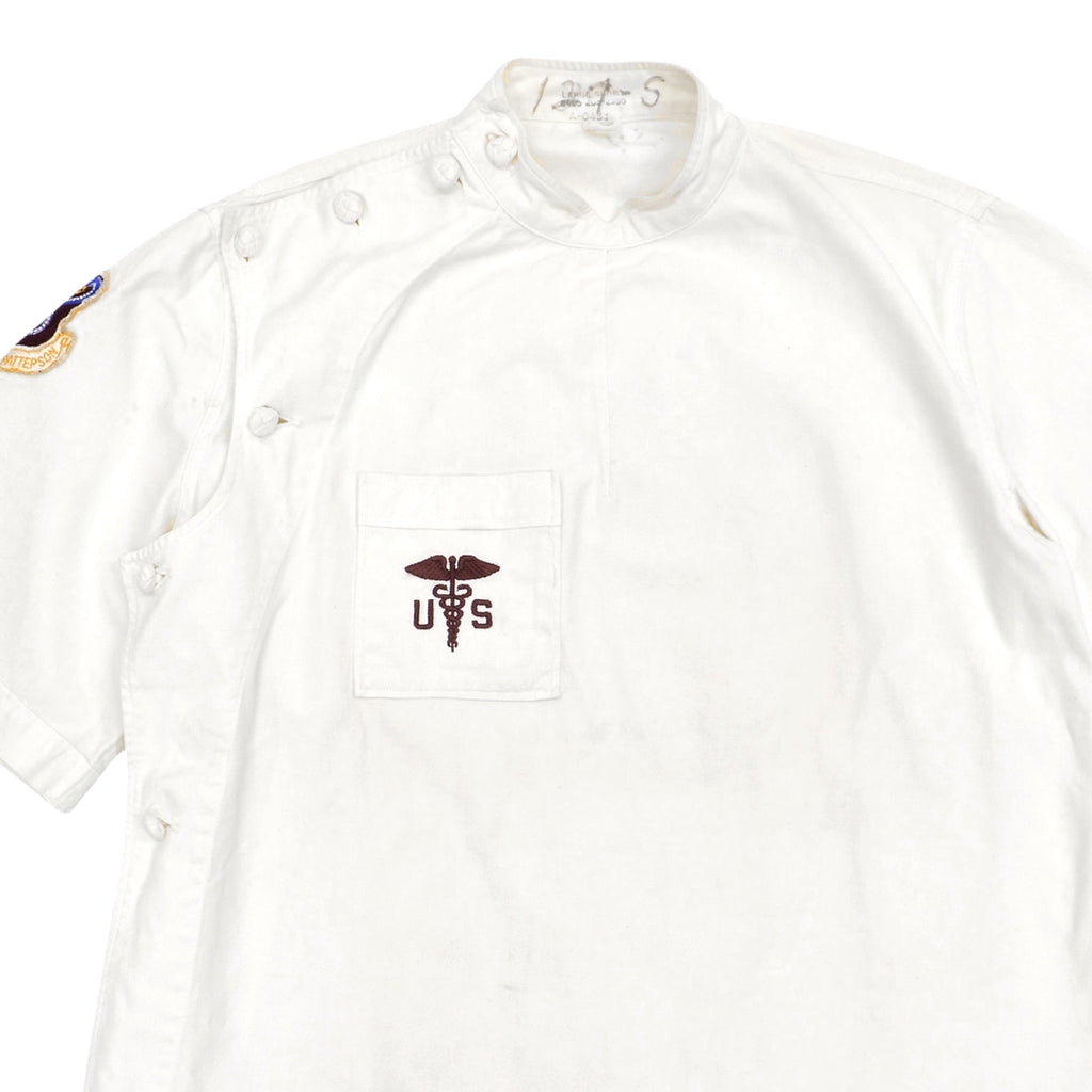 1950s U.S.A.F. MEDICAL DOCTOR SHIRT / STENCIL ... L-S