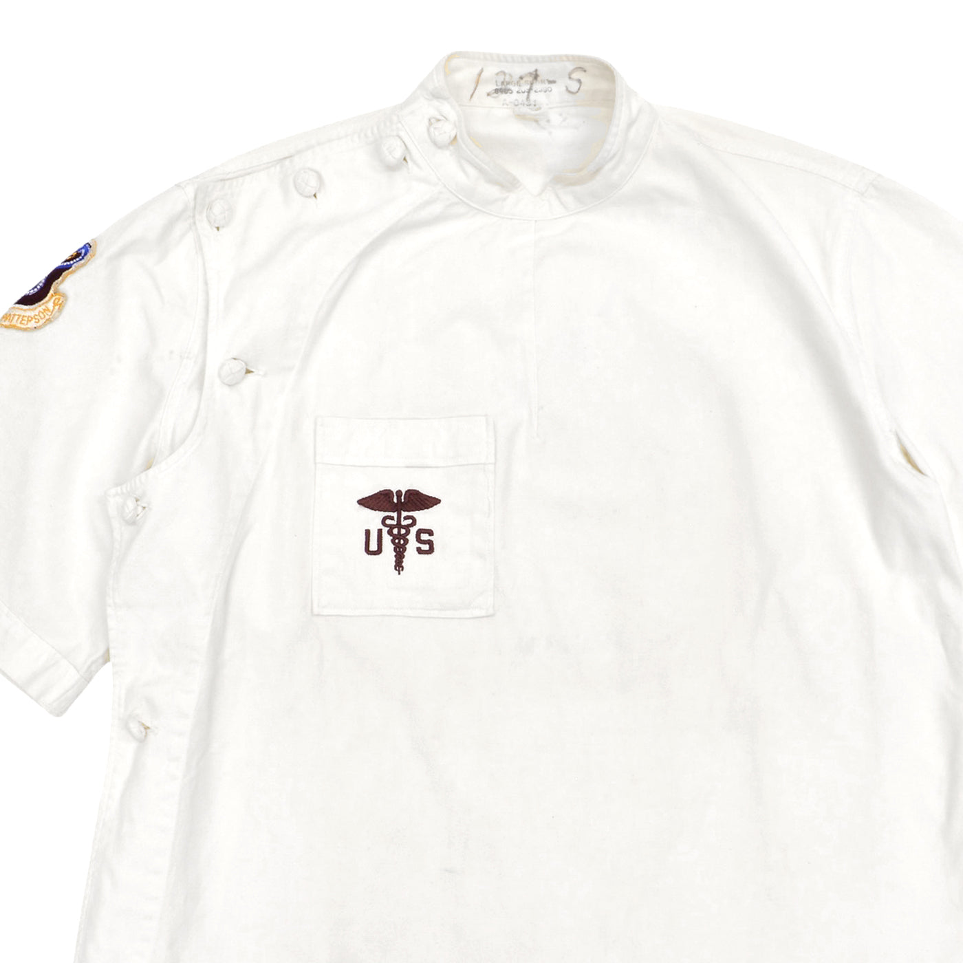 1950s U.S.A.F. MEDICAL DOCTOR SHIRT / STENCIL ... L-S