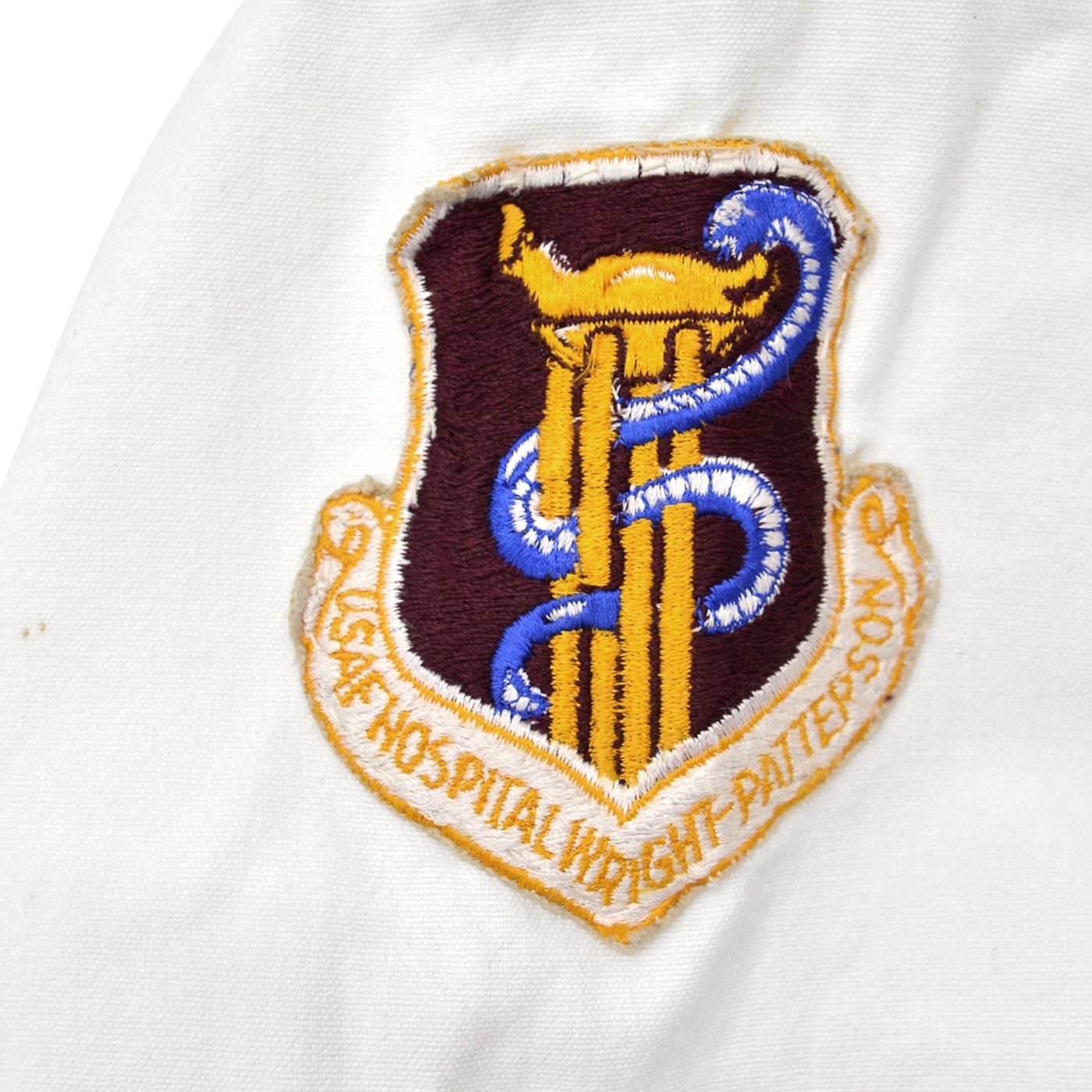 1950s U.S.A.F. MEDICAL DOCTOR SHIRT / STENCIL ... L-S