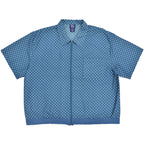 1990's JOHN BLAIR POLKA DOTS ZIP-UP SHIRT ... 2XL