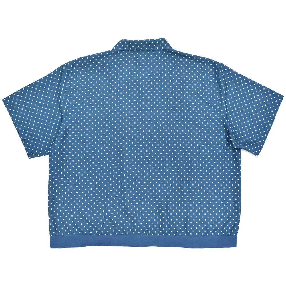 1990's JOHN BLAIR POLKA DOTS ZIP-UP SHIRT ... 2XL
