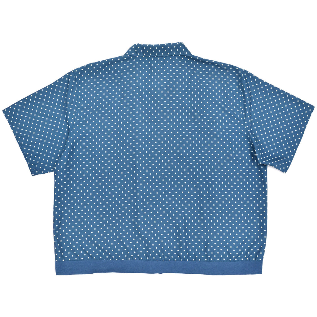 1990's JOHN BLAIR POLKA DOTS ZIP-UP SHIRT ... 2XL
